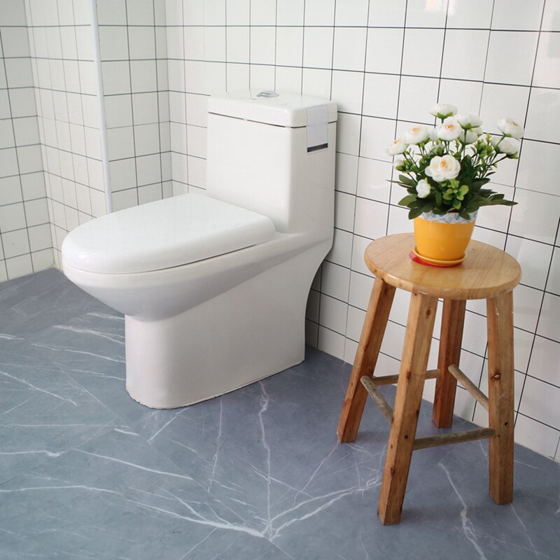 30*30CM Waterproof Bathroom Floor Stickers,Peel Stick Self Adhesive Floor Tiles Kitchen Living Room Decor Non Slip Floor Decal