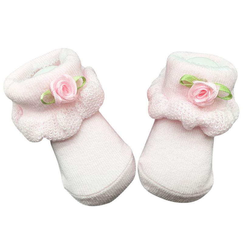 Macio bebê nascido infantil menino menina meias de algodão 0 6 6 mês flor laço tornozelo meias dropshipping