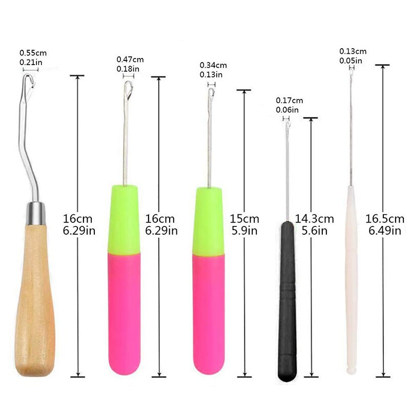9Pcs/Set Braiding Latch Hook Crochet Hook Set Crochet Kit Knitting Needles Crochet Set Braid Craft Tools