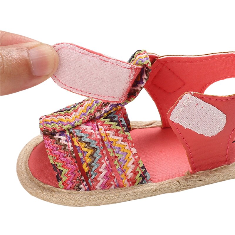 Zomer Ademend Baby Meisjes Sandalen Peuters Leisure Stijl Zachte Tong Breien Prinses Schoenen Antislip Prewalker