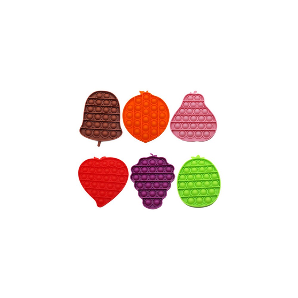 Fruit Silicone Bubbles Sensory Soft Autism Anti-stress Toys Early Education Puzzle Relieve Stress Squeeze Toy