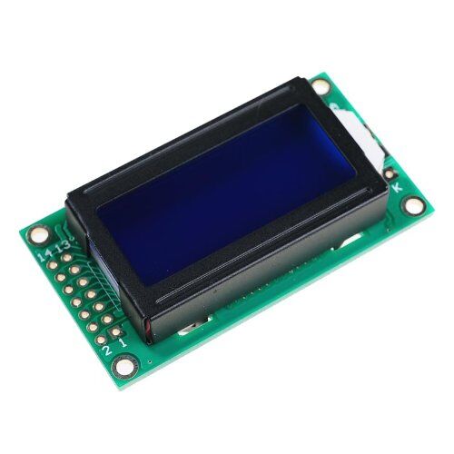 8x2 LCD Module 0802 Karakter Blauw scherm