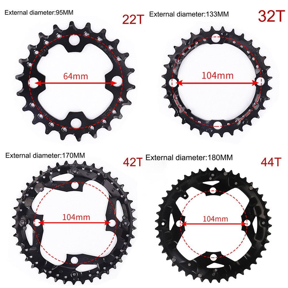 22T 32T 42T 44T Smalle Brede Bike Mtb Kettingblad Enkele Tand Keten Ring Voor 7/8/9/10/11Speed 104BCD Fietsen Kettingblad