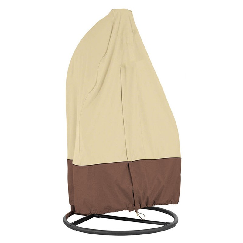 Dubbele schommelstoel waterdichte hoes rotan schommel patio tuin geweven hangende ei stoel zitting anti -uv 232 x 203cm