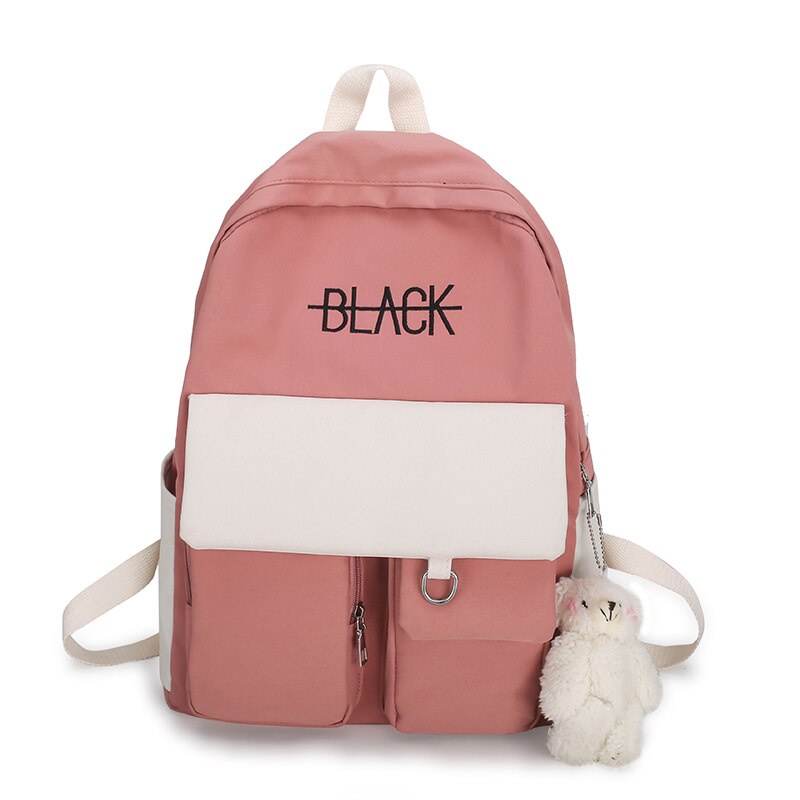 Julyccino rugzak waterdichte nylon rugzak voor dames schooltas rugzak voor tienermeisjes schoudertas damesrugzak mochilas: Wit roze