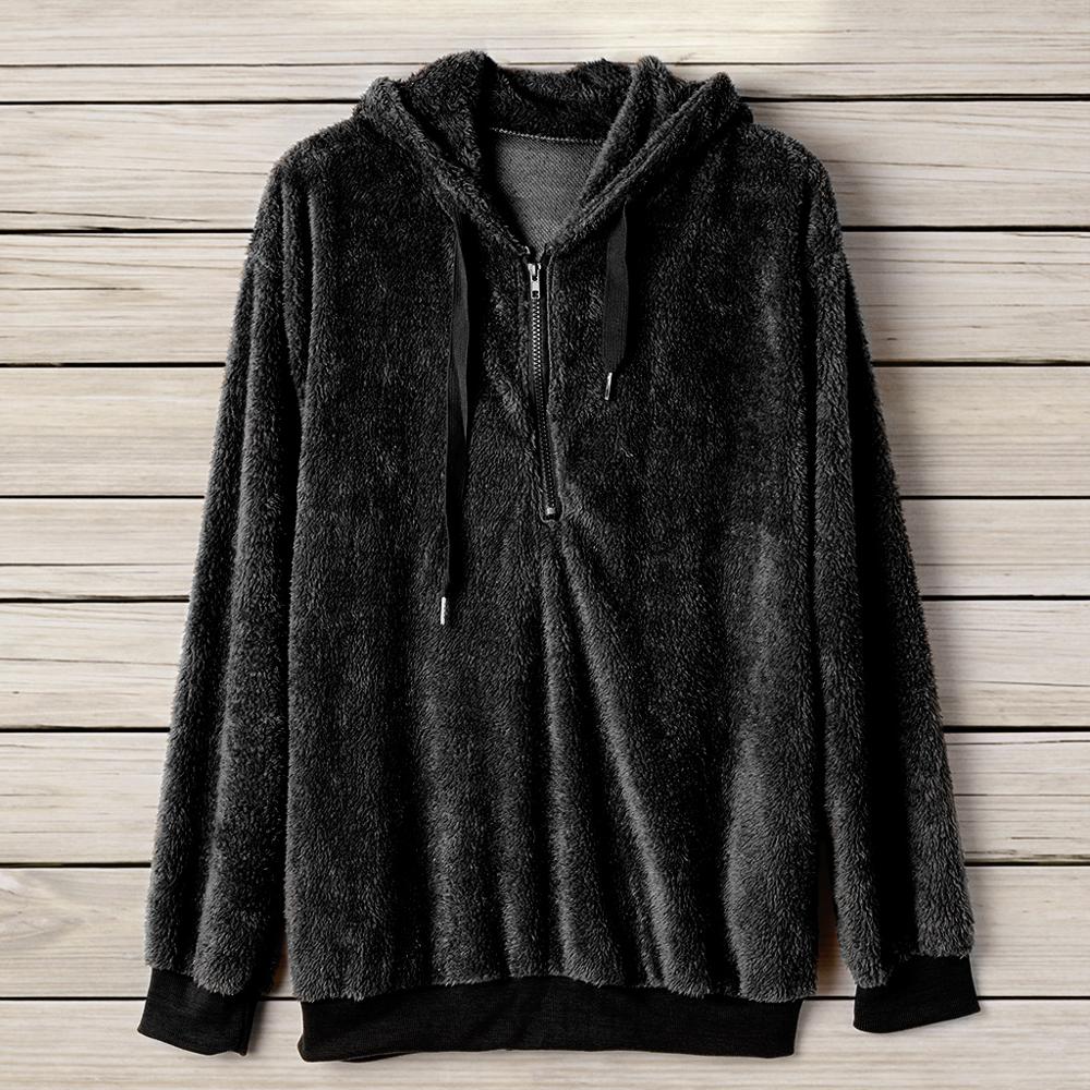 PatPat Reine Farbe Woll Hoodie Herbst Beiläufige Frau Kleidung oben Mantel Jacke Freizeit und Komfort