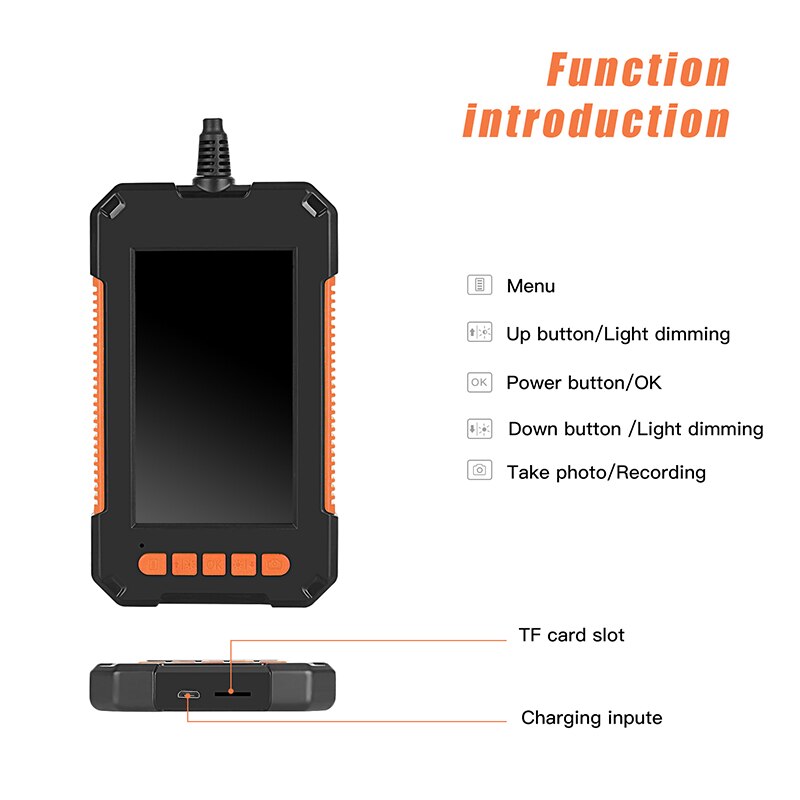 Professionele Endoscoop Camera Hd 4.3 ''Lcd Industriële Mechanische Inspectie Borescope Handheld IP67 Waterpoor Camera Met 32Gb