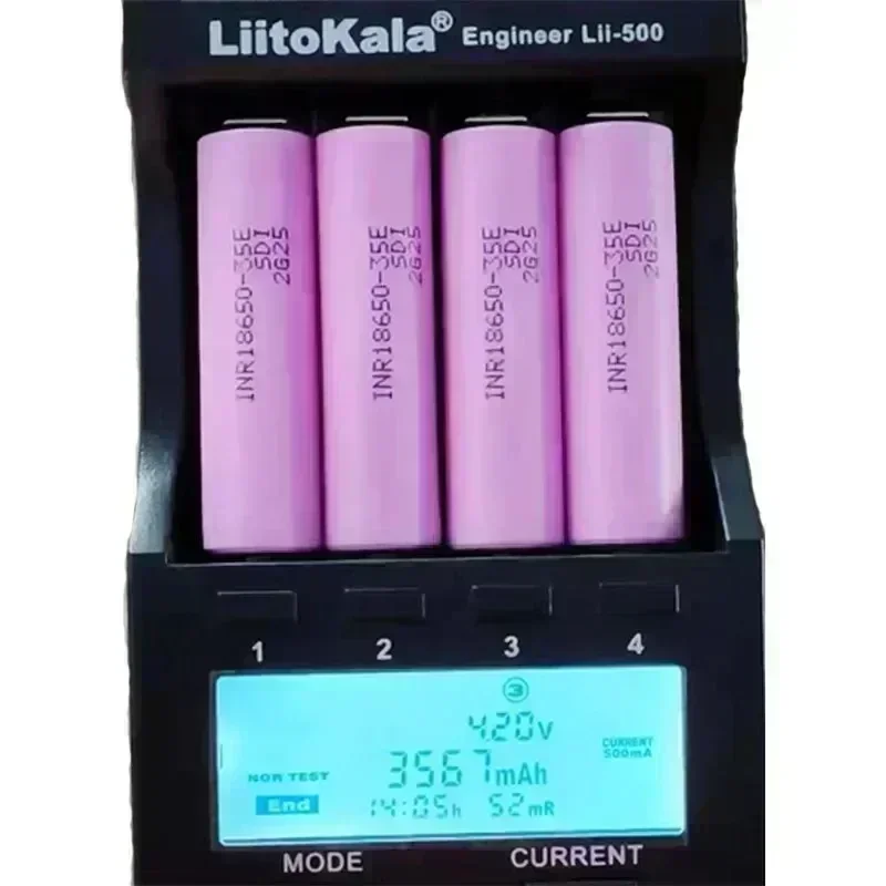 18650 superventas 100% Original 18650 3,7 V Li-Ion 3500MAH 25A descarga INR 35E destornillador linterna batería recargable