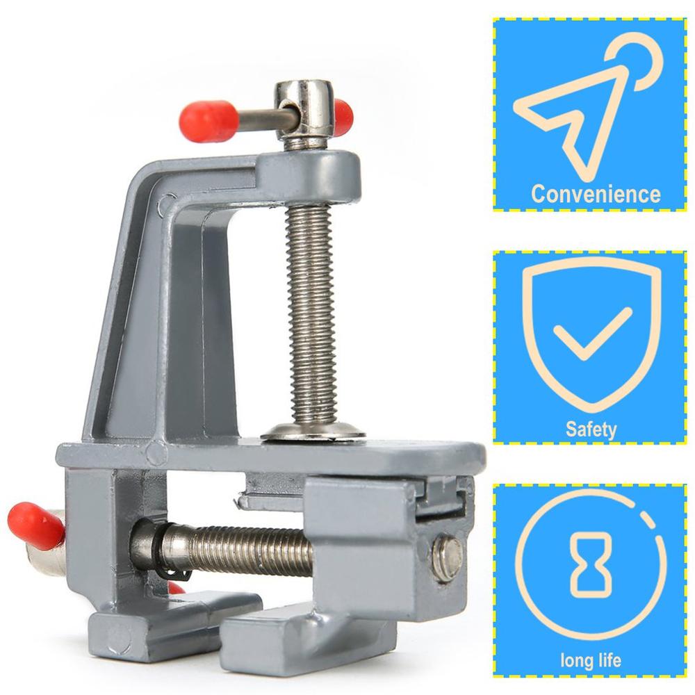 Portátil de la aleación de aluminio de tornillo abrazadera de Metal cerrajero partes clip tornillo de banco para DIY joyas artesanía molde fijo de herramienta de la reparación