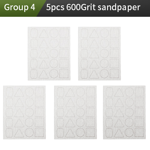 110V-220V Mini Sander Polishing Pen DIY Household Multi-function Handheld Model Electric Grinding And Polishing: 600grit x5