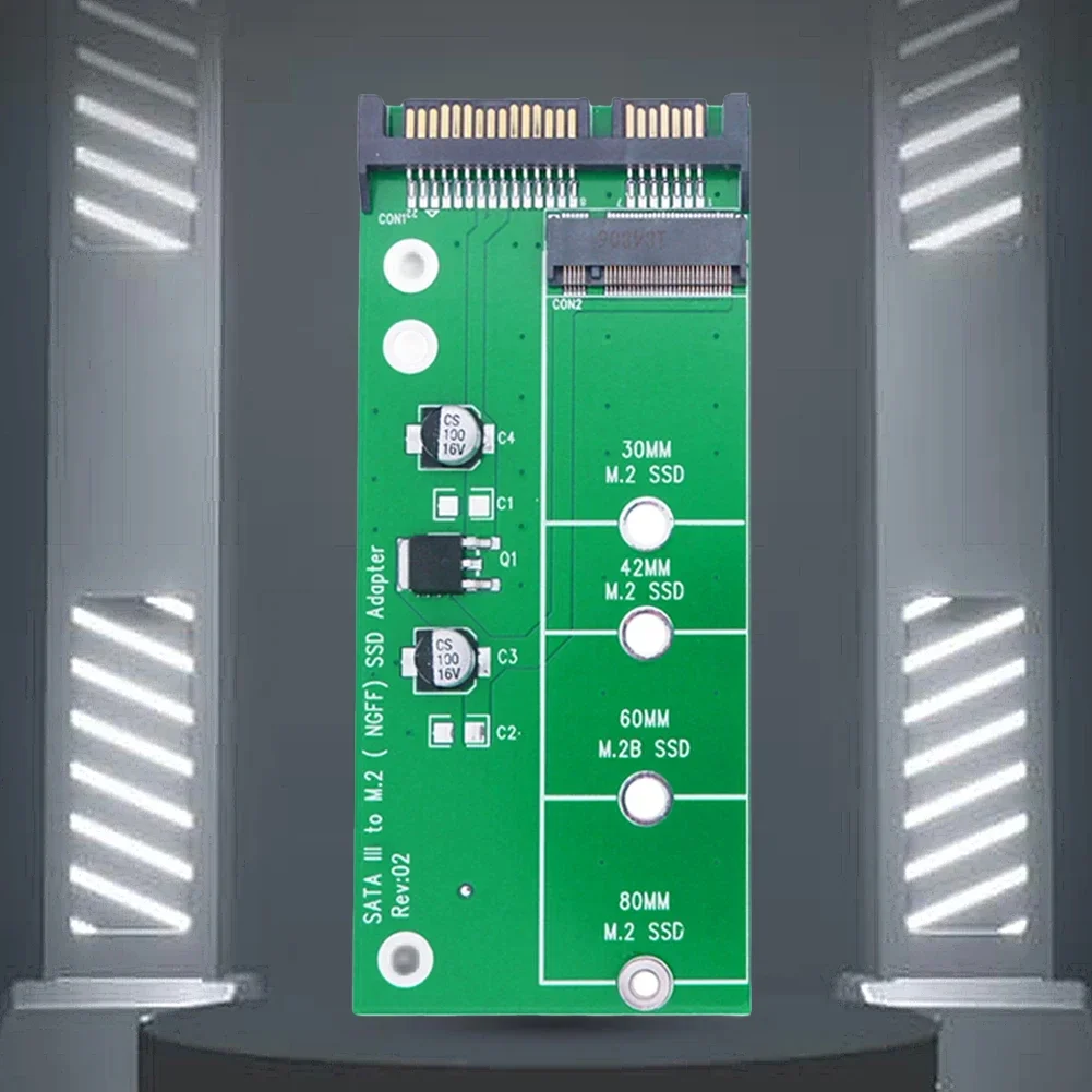 Adapter SSD M2 M2 SATA, convertidor M.2 NGFF de 2,5 pulgadas, tarjeta SATA3.0 6G, llave B voor 2230-2280 M.2 SATA SSD