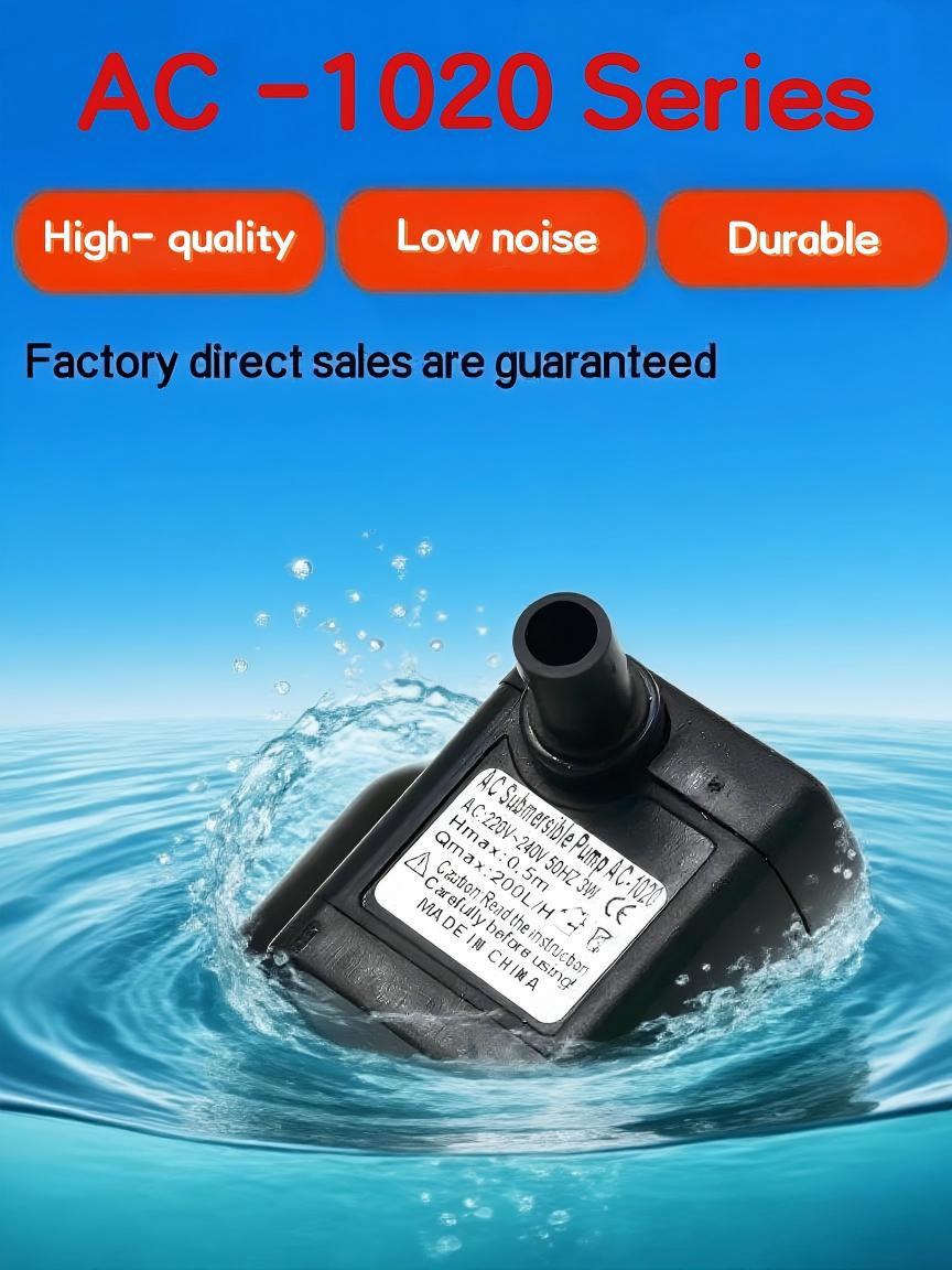 200L/H 3W Submersible Water Pump for Aquarium Tabletop Fountains Pond Water Gardens and Hydroponic Systems AC100V-120V/220V-240V