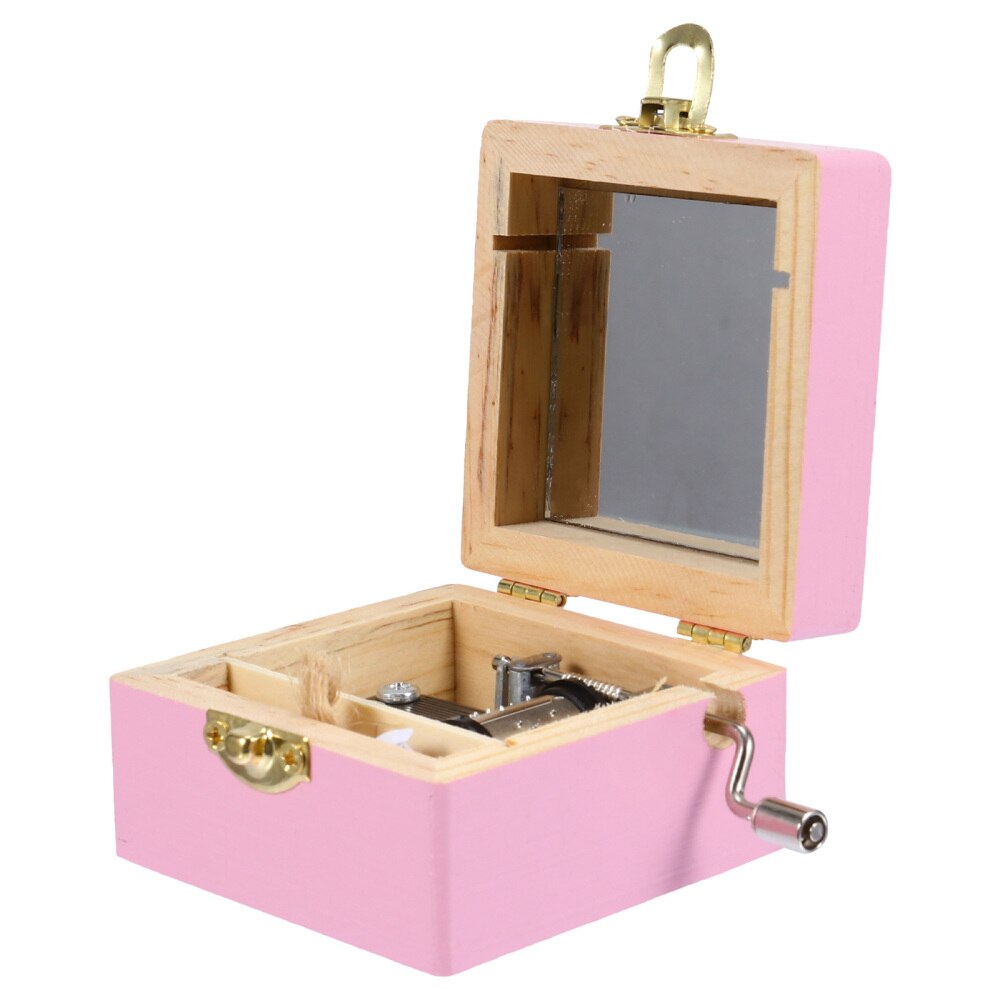 1Pc Mini Manual Movement Box Musical Box Wood Crafts Ornament: Default Title