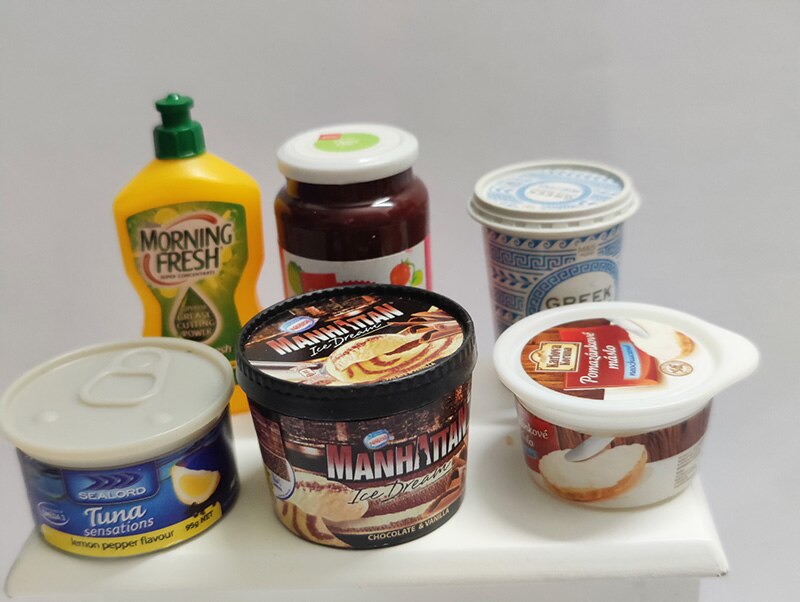 Dollhouse Miniature Ice Cream food 1/6 Scale Daily Necessities Daily Necessities Pretend Play Toy Accessories