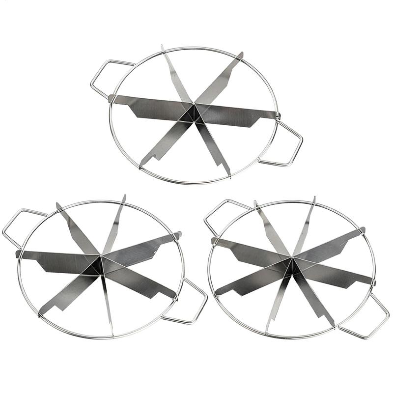 6/7/8 divisjoner pizzaskjærer rustfritt stål kakedeler ostekake skjærer rund bakverk ost pizzaskjærepresse maskinverktøy