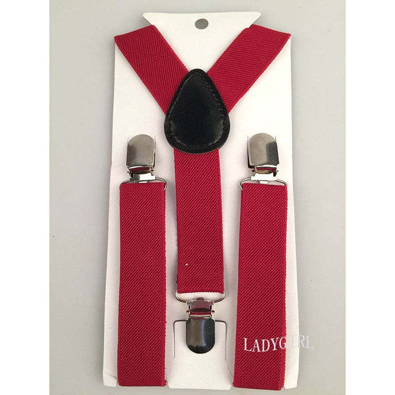 Soild Color Children Belt Baby Boys Girls Suspenders Clip-on Y-Back Braces Elastic Kids Adjustable suspenders suspenders: a31