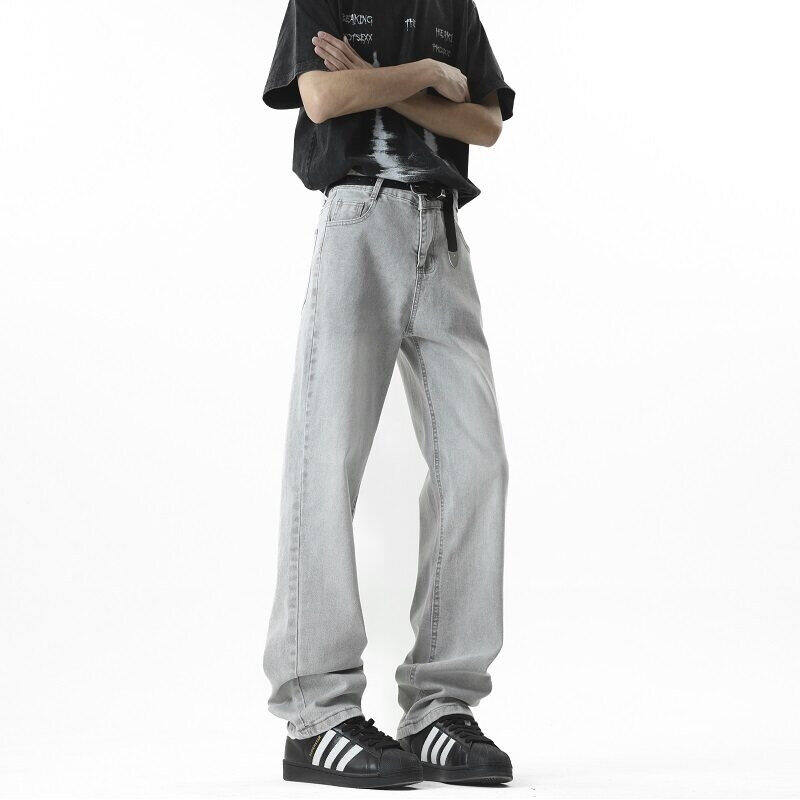 Plusstorlekar herr slim fit vintagejeans s-xxxxxl klassiska retro renfärgade skinny denimbyxor för vardagsbruk denimbyxor 5xl