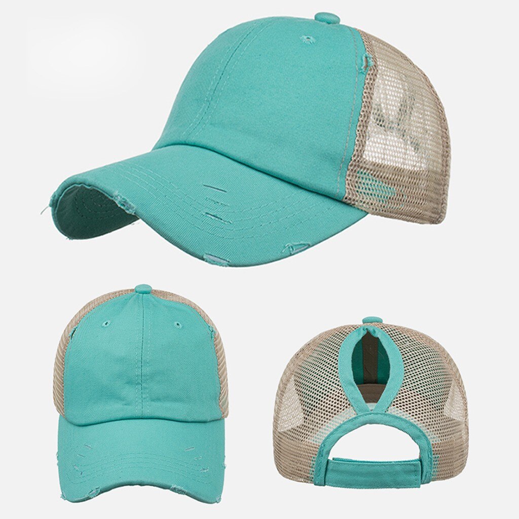 30 # gorra de béisbol ajustable de sombrero de béisbol con anillo de deportes al aire libre sol tapa para las mujeres de de los hombres del sombrero del Snapback: Sky Blue 