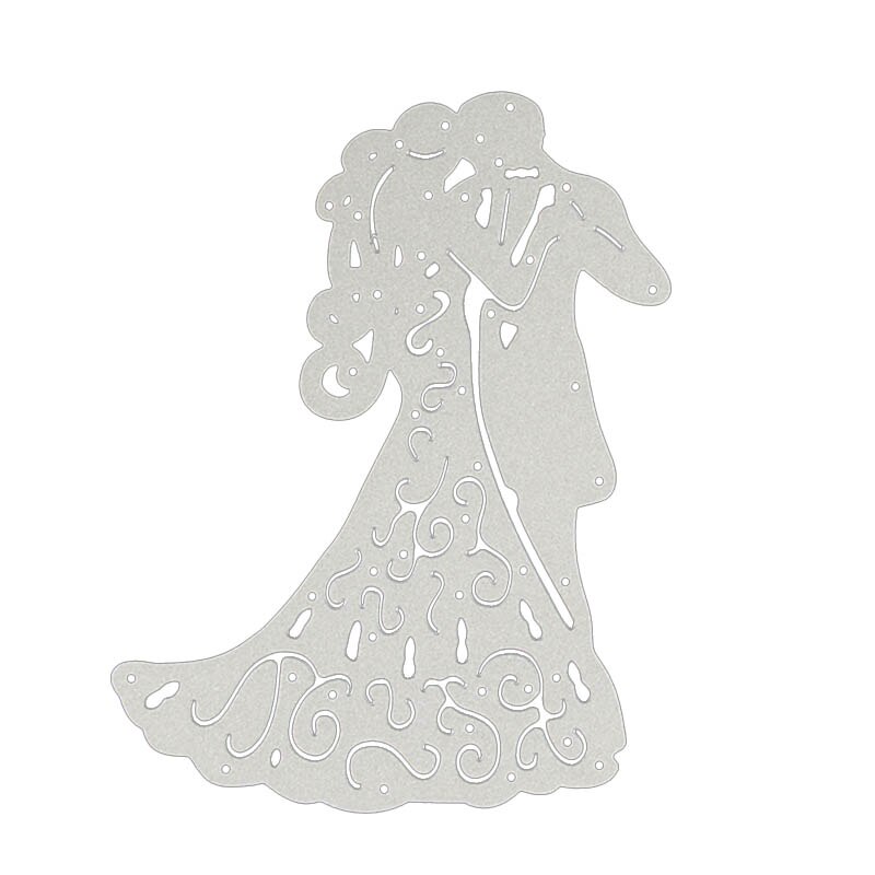 Bröllopspar dansar etsning metall skärande form kolstål form för gör-det-själv scrapbooking/korttillverkning/kul dekoration för barn