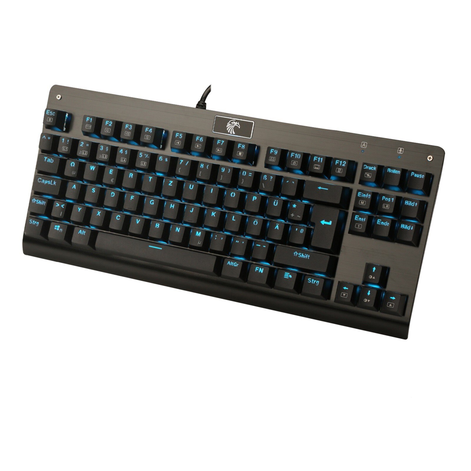 Z77 mechanical gaming keyboard 88-key German keyboard with RGB LED backlight 9 RGB backlight stylish Fast response speed durable