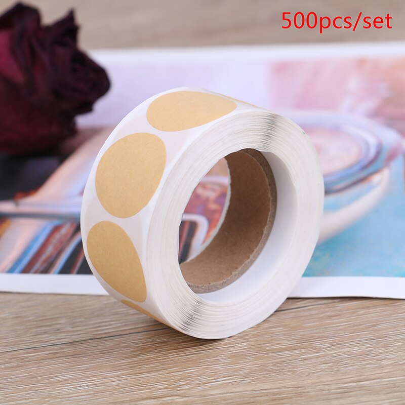 500 stuks/set kraftpapier sticker labels scrapbooking blanco koeienhuid sticker sluitsticker voor pakket briefpapier schrijf een brief