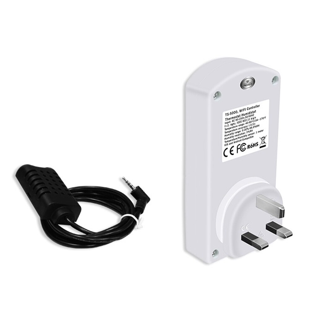 Temperature Humidity WiFi Thermostat Module Timer Smart Power Outlet Wall Socket It is plug and play, without any installation,