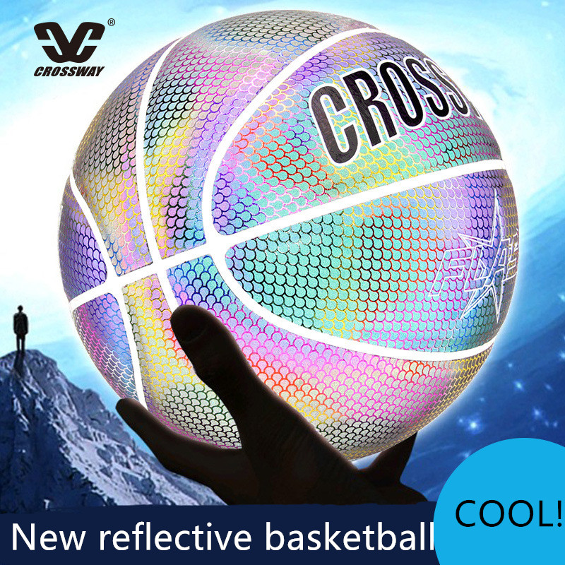 Crossway reflekterende basketball bold 7 voksne mænd personlighed net rød nat udstyr cool basketball indendørs udendørs