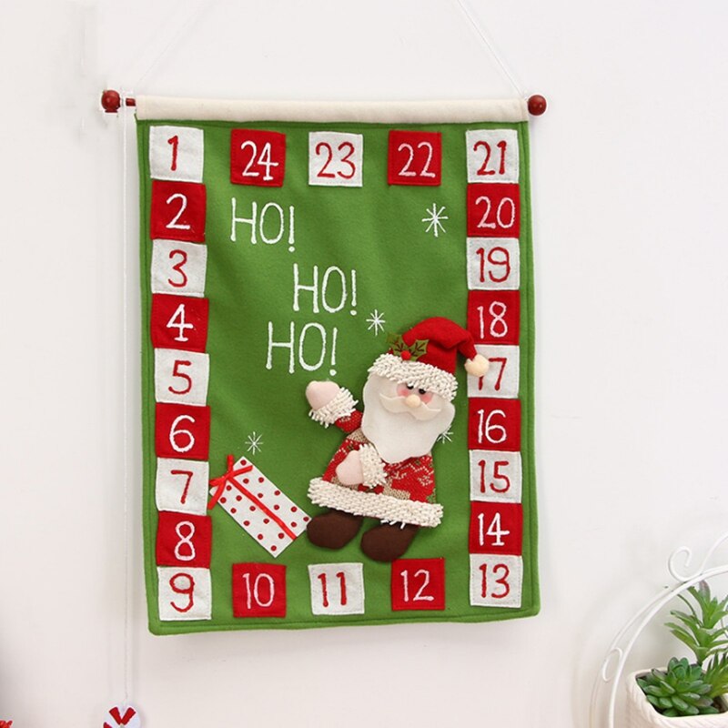 Calendários do advento decorações de natal papai noel calendário hotel lobby família pingente