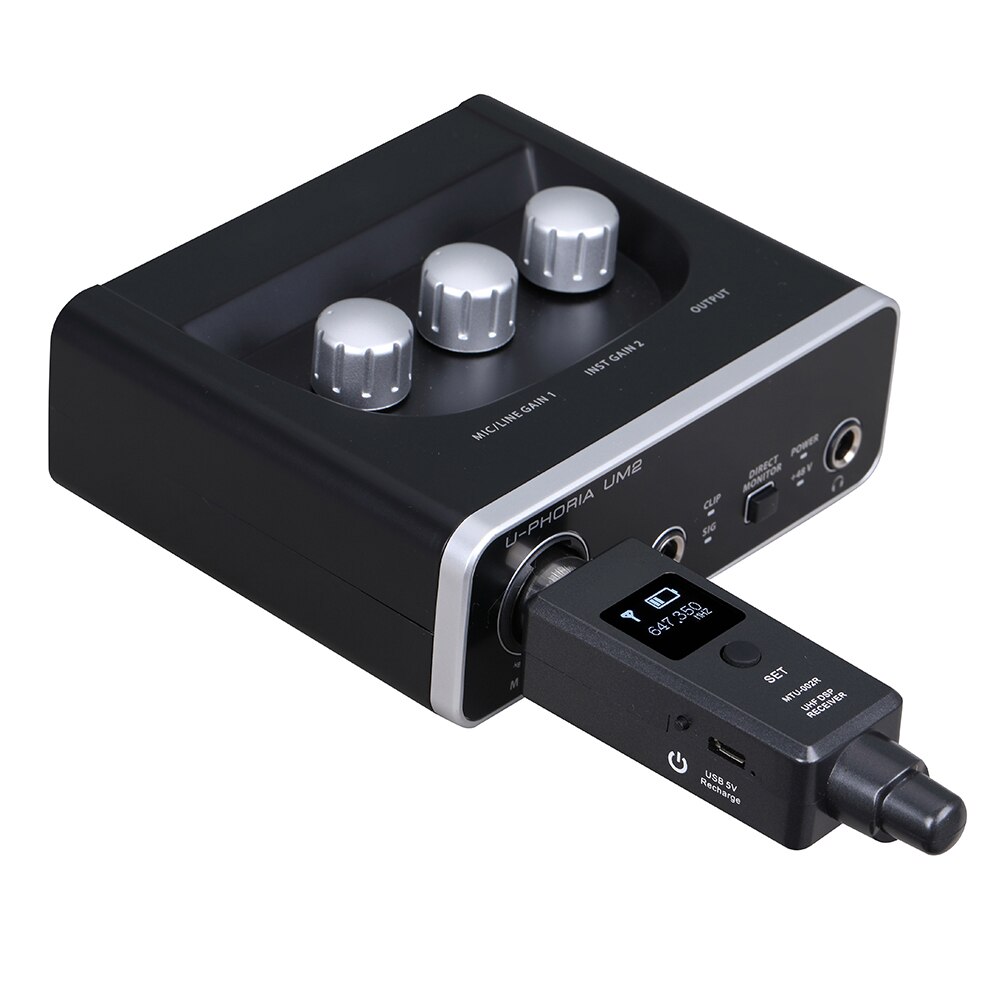 Wireless Microphone System Transmitter Rechargeable Receiver For Dynamic Microphones Wireless Guitar Audio Transmission System