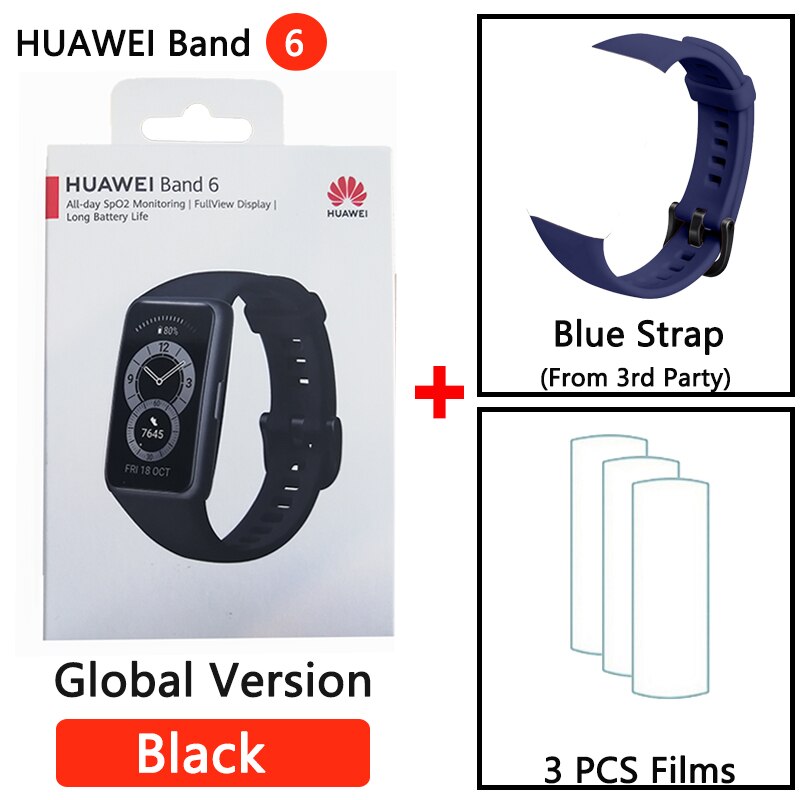 HUAWEI BAND 6 Smartband 6 Blood Oxygen 1.47" AMOLED Long Battery Life Fast Charging Heart Rate Monitoring