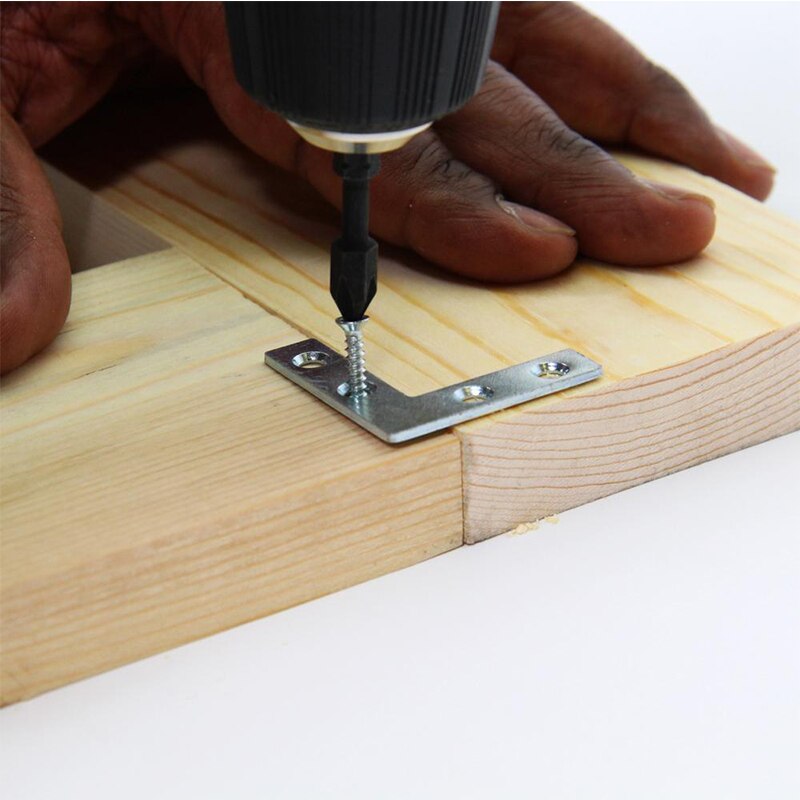 Platte Hoek Rechts 90 Graden Hoek Beugel Reparatie Plaat Bevestiging Brace