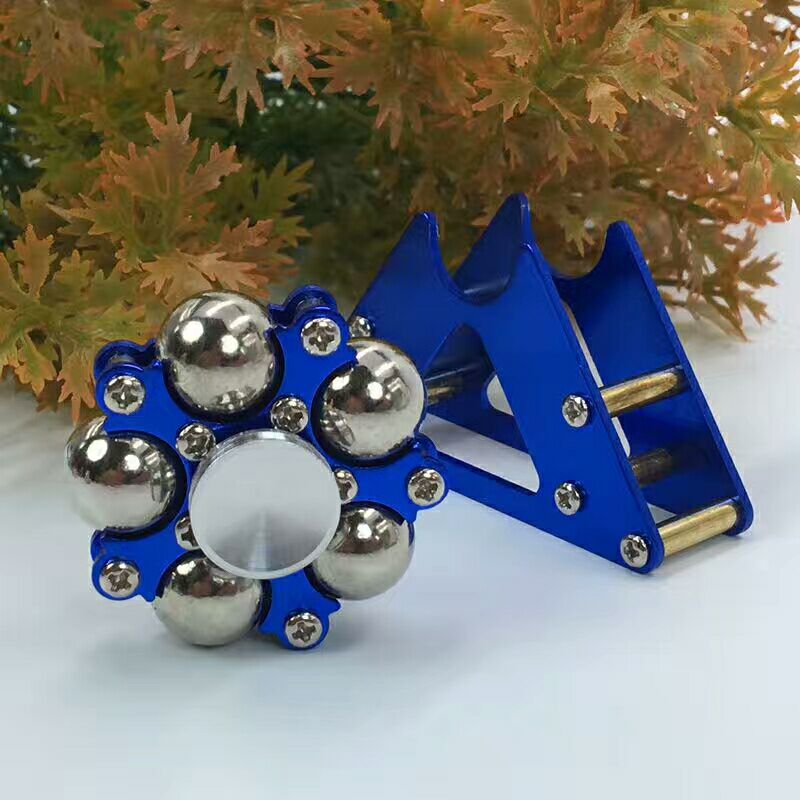 Reuzenrad Hand Fidget Vinger Spinner Tol Gryo Speelgoed: Blauw