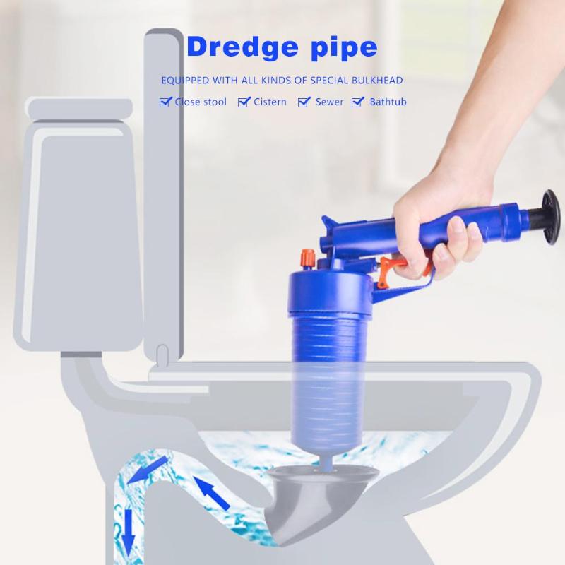 Hoge Druk Afvoer Ontstopper - Krachtige Handmatige Gootsteen Plunger voor Toiletten & Douches
