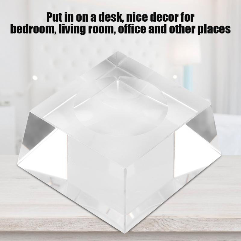 80mm gennemsigtigt system krystalkugleformet håndværk indretning miniatureglas sfære hjemmekontor ornament stil