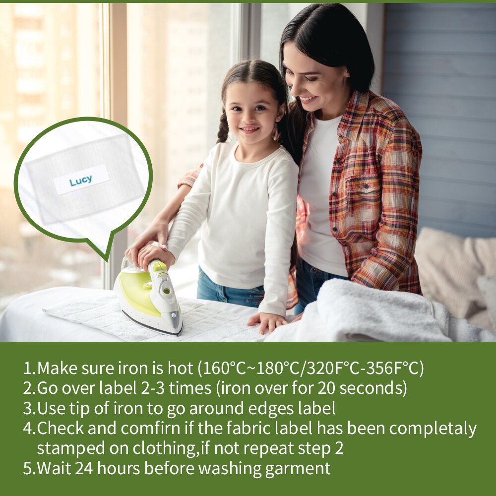 Unismar Tessuto di Ferro sulle Etichette TZe-FA4R Rosso su Bianco 3/4 "18 millimetri Etichetta Nastro TZe-FA241 Compatibile per il Fratello P-tocco LabelMaker