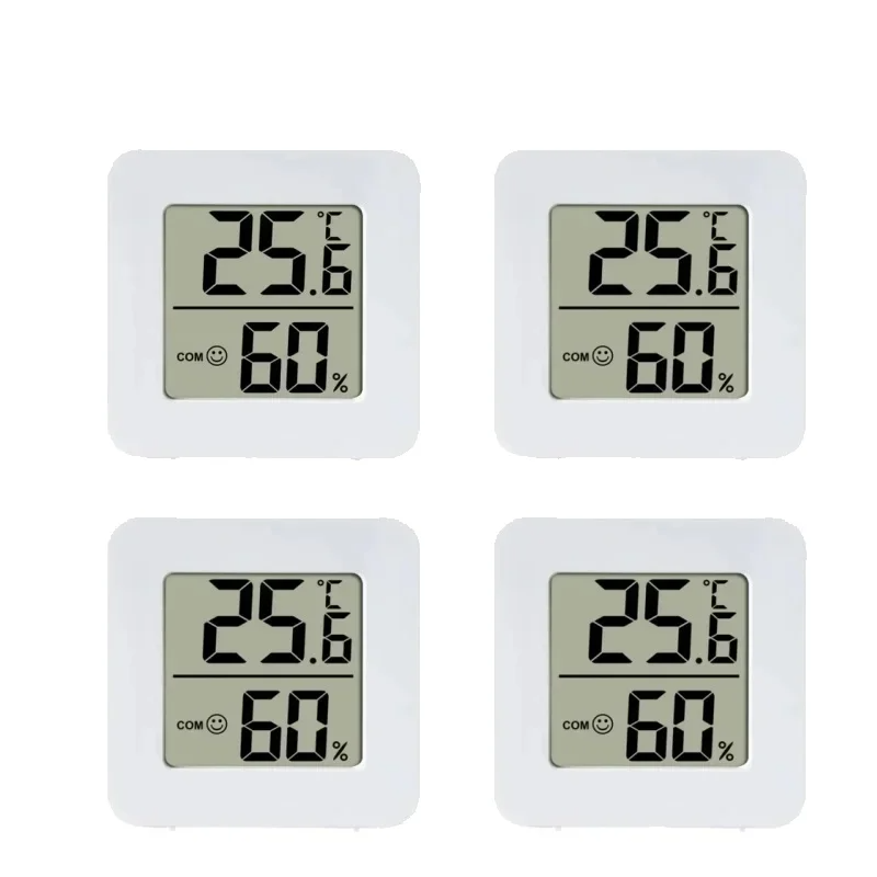 Xiaomi Mini LCD Digitale Thermometer Hygrometer Binnenkamertemperatuur-vochtigheidsmeter Sensormeter Weerstation 4-delige set: Grey