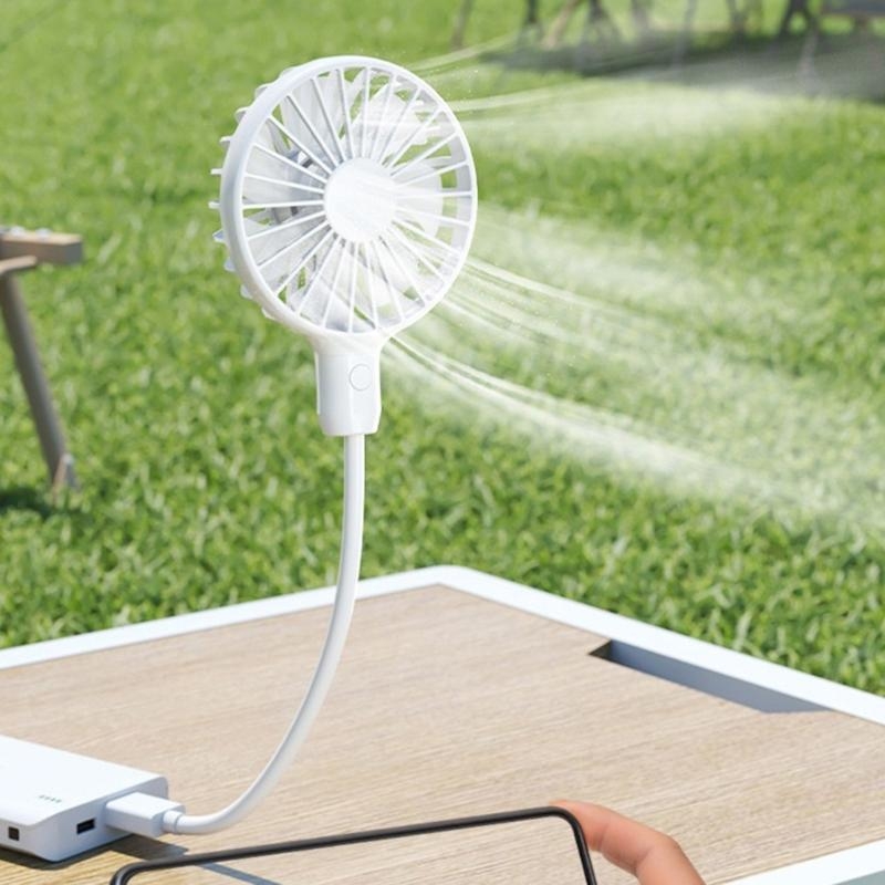 Adjustable USB Desk Fan With Flexible Hose and On/Off Switch for Office Dorm Outdoor Camping 5V Power Compatible