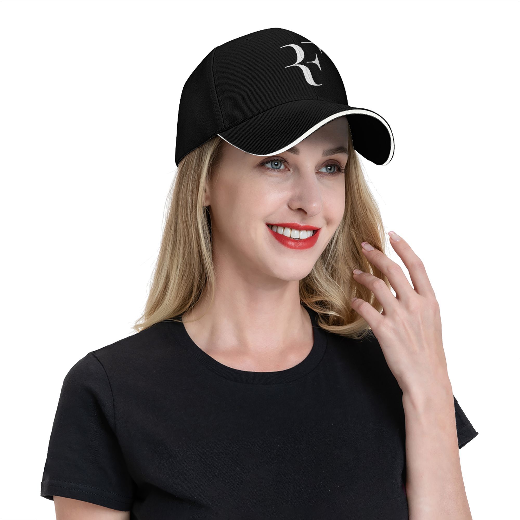 RF Roger Federer Style Sandwich Cap Adult Sport
Baseball Cap Sandwich Hat Adjustable Snapback Caps Sun Hats Summer Caps