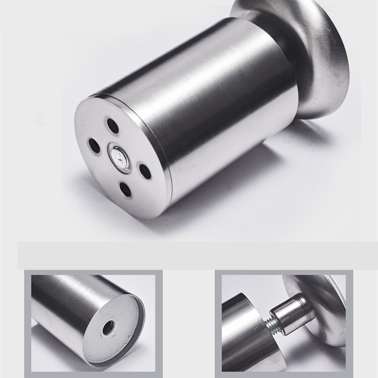 4pcs 80-200mm Furniture Adjustable Cabinet Legs with Rubber mat Stainless Steel Furniture Legs Cabinet Table Sofa Bed Feet