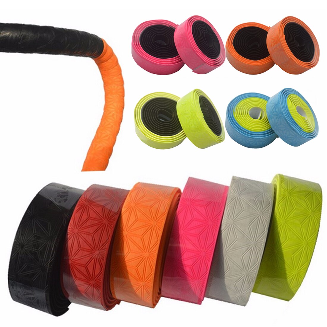 Road Bike Handlebar Tapes Bicycle Bar Tape Wrapping Belt Anti-Slip Cycling Handle Grips Wraps Dead Fly Bicycle Strap