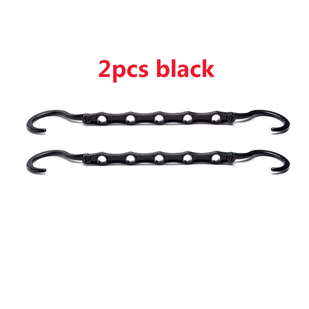 Cintres magiques pour vêtements lourds, organisateur de placard, gain de place, séchage multi-ports, supports de rangement pour vêtements lourds: 2pcs black