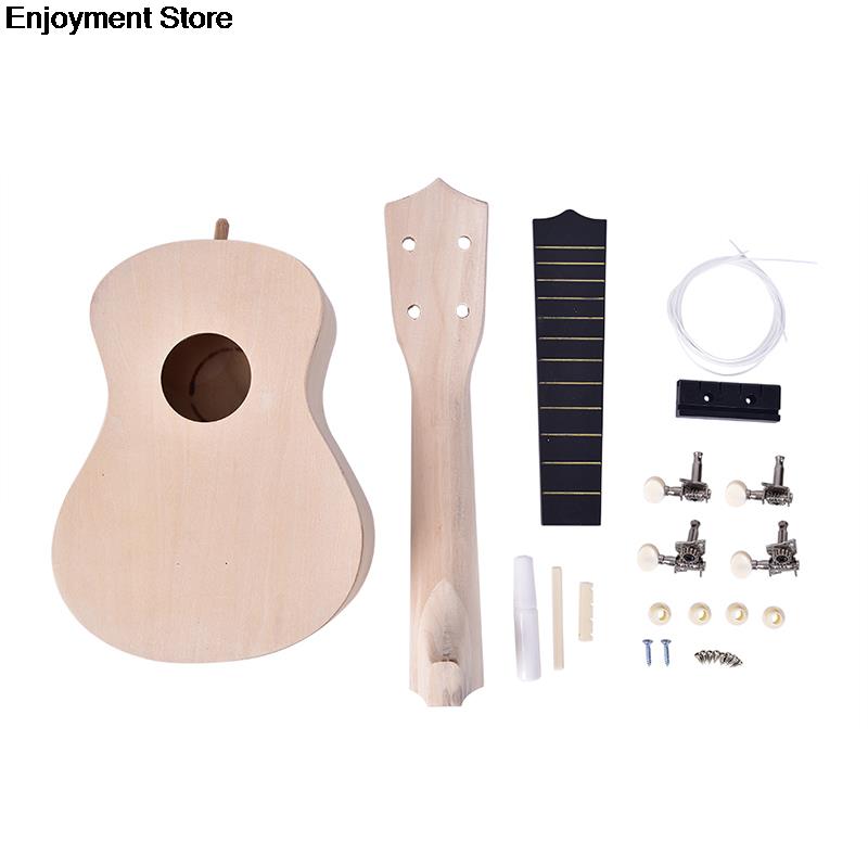 Ukelele Simple y divertido de 21 pulgadas, herramienta de bricolaje, guitarra hawaiana, trabajo manual, ensamblaje de juguete para niños para aficionados