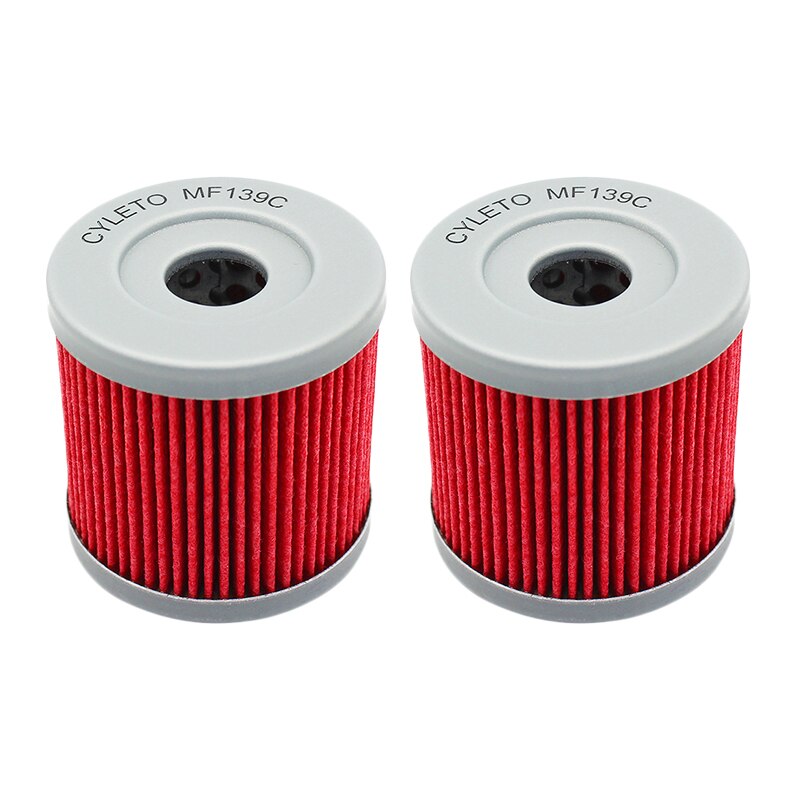 2/4/6 pcs Motorcycle Oil Filter For Suzuki DRZ400 DRZ400E DRZ400S DRZ400SM DRZ 400 SM Quadracer LTR 450 LTZ400 LTZ 400 Quadsport: 2pcs-red