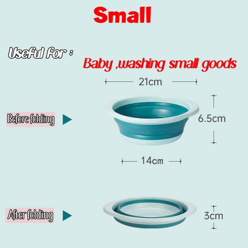 Baby Shower Protable Bath Tub Folding Baby Shower Bathtub Portable Pet Bath Tubs Safety Security Bath Accessories Storage Basket: Small B