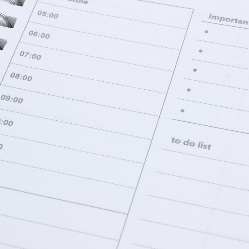 Simple Vintage 190x130mm 48 Sheets Spiral Notebook Daily Weekly Planner Book Time Management Planner School Supplies