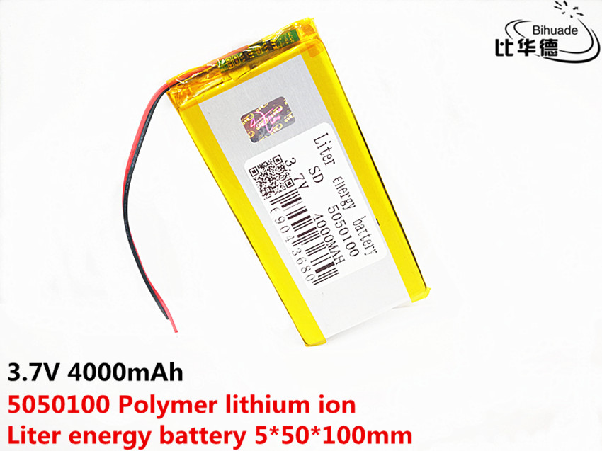 3.7V 4000mAh 5050100 Lithium Polymer Li-Po li ion Rechargeable Battery Lipo cells For Mobile Recorder Recorder Speaker Devices