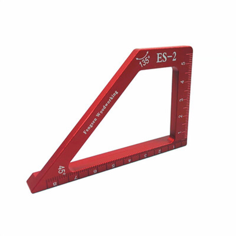 Multi-function Aluminum angle ruler Measuring Ruler Woodworking Scriber T Ruler Multifunction 45/90 Degree Angle Ruler: ES-2