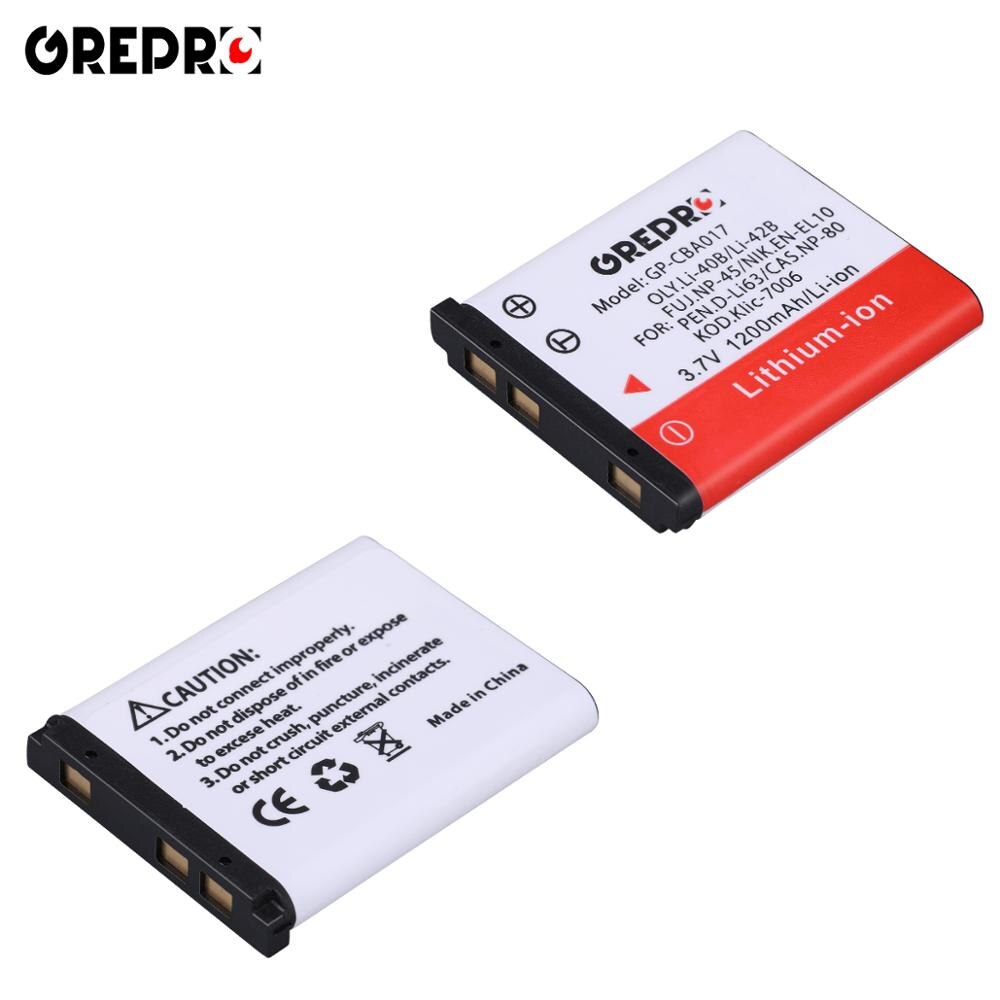 Batterie 1200mAh pour Olympus Li 40B, 42B, NIK.EN EL10, PE n.d-li63, KOD.: 2x Battery
