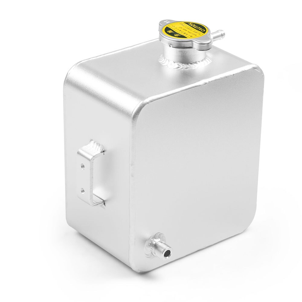 2L Litre Polished Alloy Header Expansion Water Tank &amp; Cap WATER HEADER TANK Coolant Overflow Tank Reservoir Kit