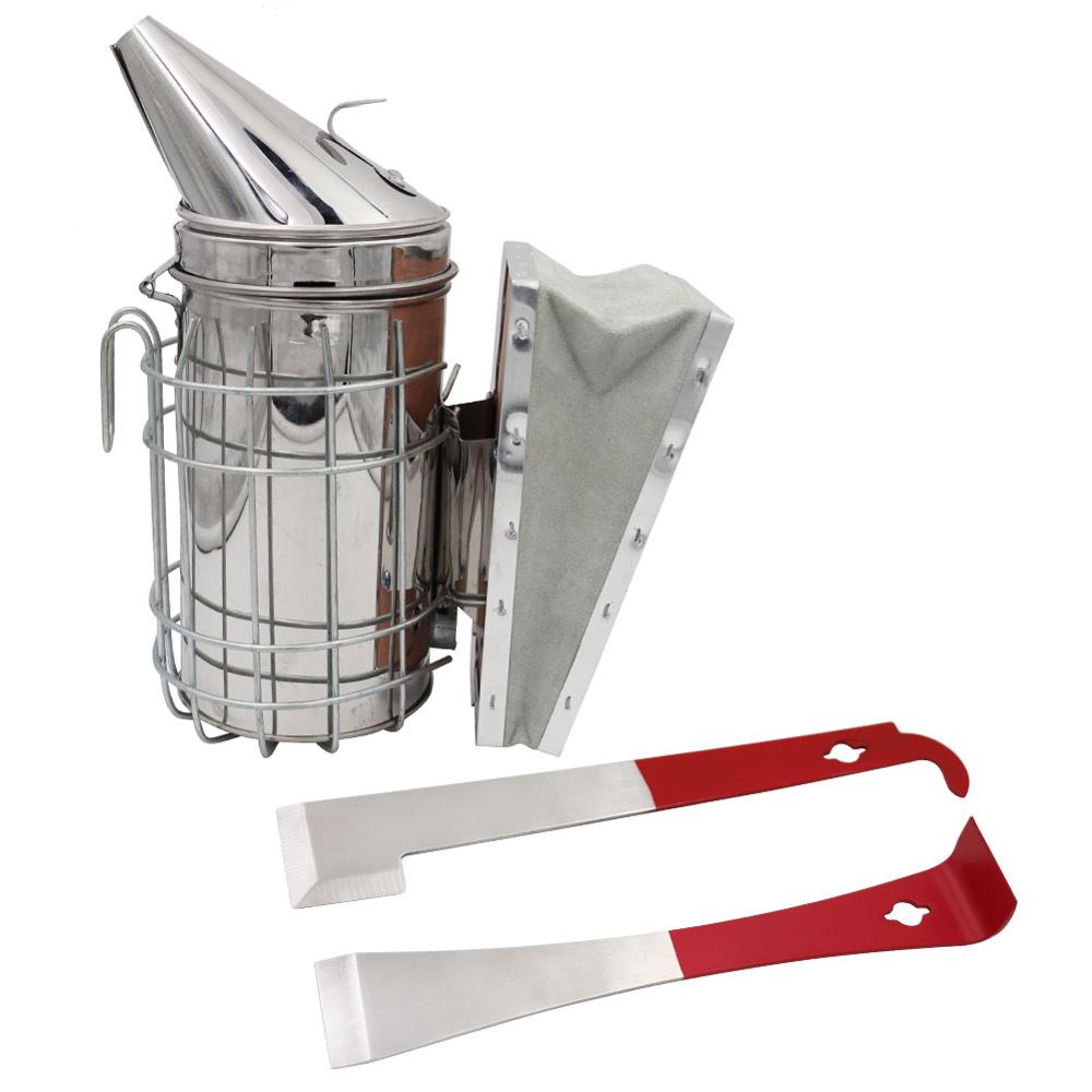 Fumador de apicultura de acero inoxidable, transmisor Manual de abeja, Kit de fumador, herramienta, equipo de apicola, herramientas de mantenimiento, pulverizador: type6